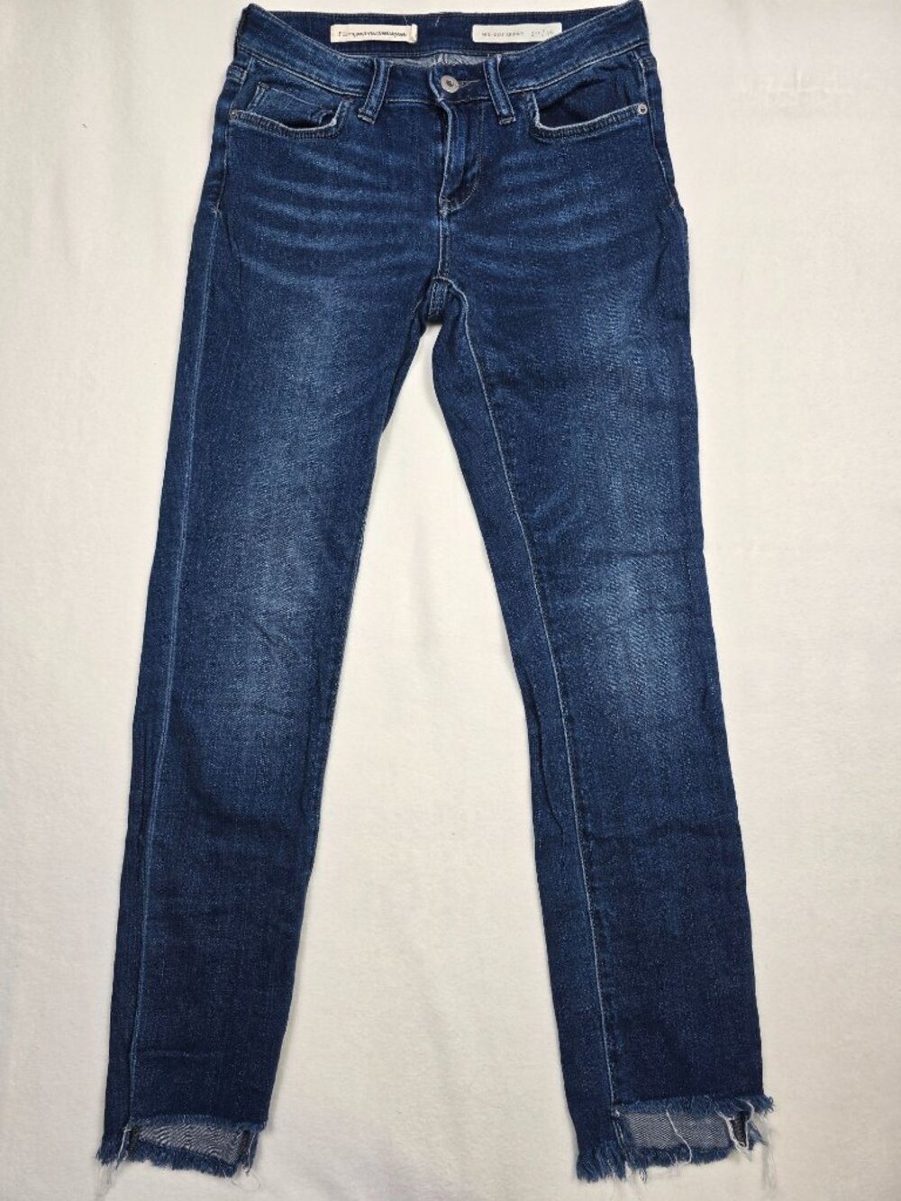 Pilcro & The Letterpress Mid-Rise Skinny Jeans With Frayed Hems Size 26